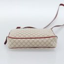 CELINE Macadam Canvas Shoulder Bag Beige Gold Auth 184882V-5