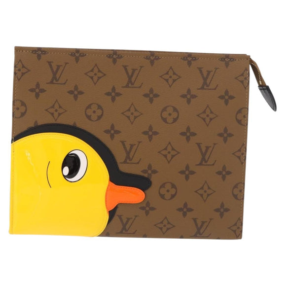 LOUIS VUITTON Monogram Reverse Trio Posh Toilette Clutch M11254 LV Auth 184887SM