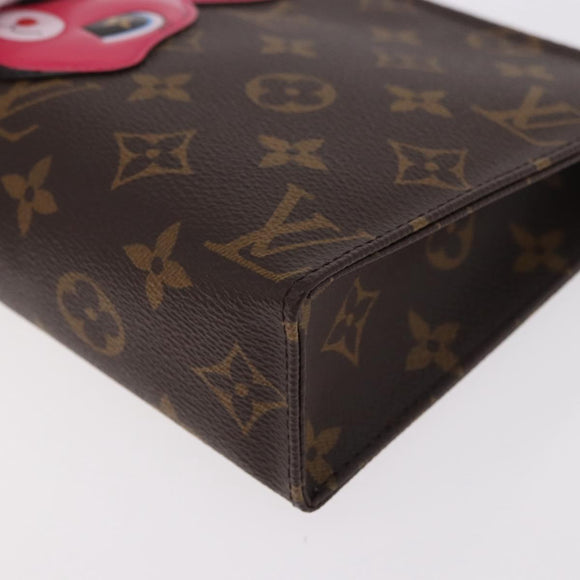 LOUIS VUITTON Monogram Reverse Trio Posh Toilette Clutch M11254 LV Auth 184887SM