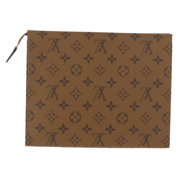 LOUIS VUITTON Monogram Reverse Trio Posh Toilette Clutch M11254 LV Auth 184887SM