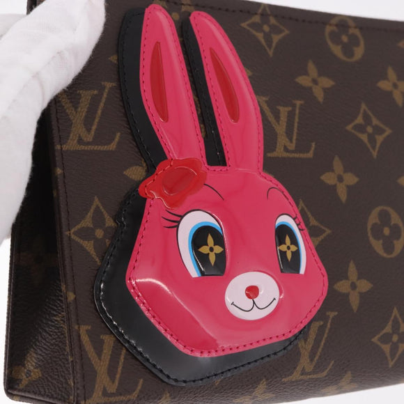 LOUIS VUITTON Monogram Reverse Trio Posh Toilette Clutch M11254 LV Auth 184887SM