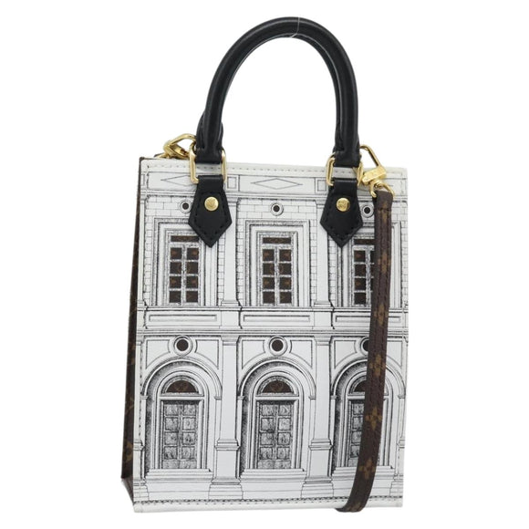 LOUIS VUITTON Monogram Fornasetti Petit Sac Plat Bag M80991 LV Auth 184888SM
