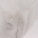 PRADA Tote Bag Pile Wit Zilver Auth 184897V-16