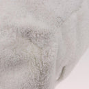 PRADA Tote Bag Pile Wit Zilver Auth 184897V-18
