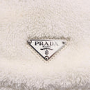 PRADA Tote Bag Pile Wit Zilver Auth 184897V-19