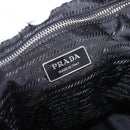 PRADA Tote Bag Pile Wit Zilver Auth 184897V-21