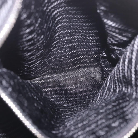 PRADA Tote Bag Pile Wit Zilver Auth 184897V