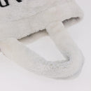 PRADA Tote Bag Pile Wit Zilver Auth 184897V-7