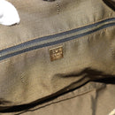FENDI Zucca Canvas Vanity Hand Bag Black Brown Auth 184898-18