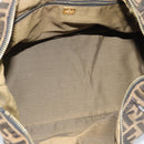 FENDI Zucca Canvas Vanity Hand Bag Black Brown Auth 184898-11