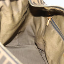 FENDI Zucca Canvas Vanity Hand Bag Black Brown Auth 184898-20