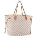 LOUIS VUITTON Damier Azur Neverfull MM Tote Bag N41605 LV Auth 184900-1