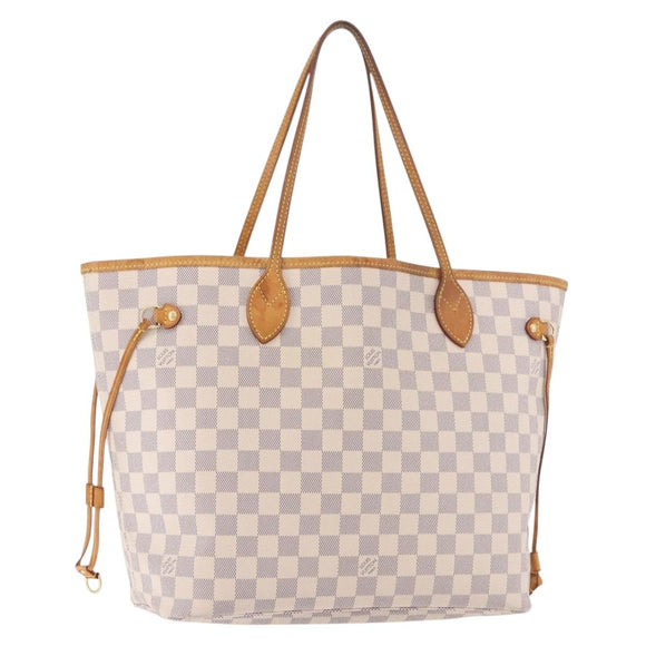 LOUIS VUITTON Damier Azur Neverfull MM Tote Bag N41605 LV Auth 184900