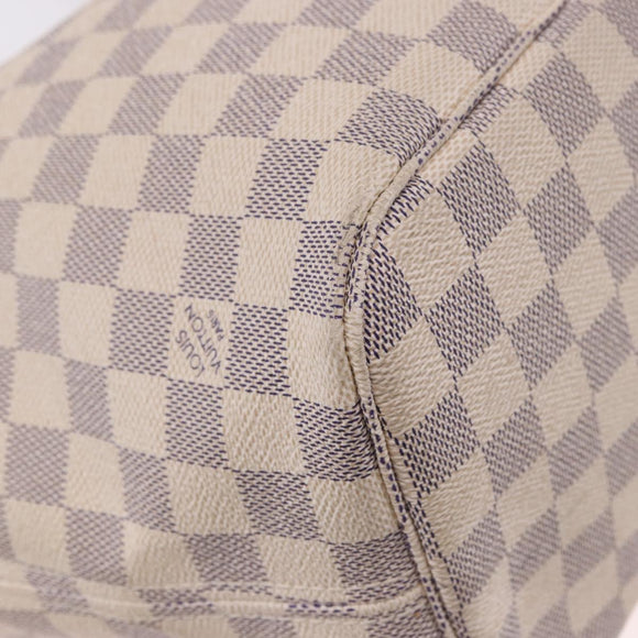 LOUIS VUITTON Damier Azur Neverfull MM Tote Bag N41605 LV Auth 184900