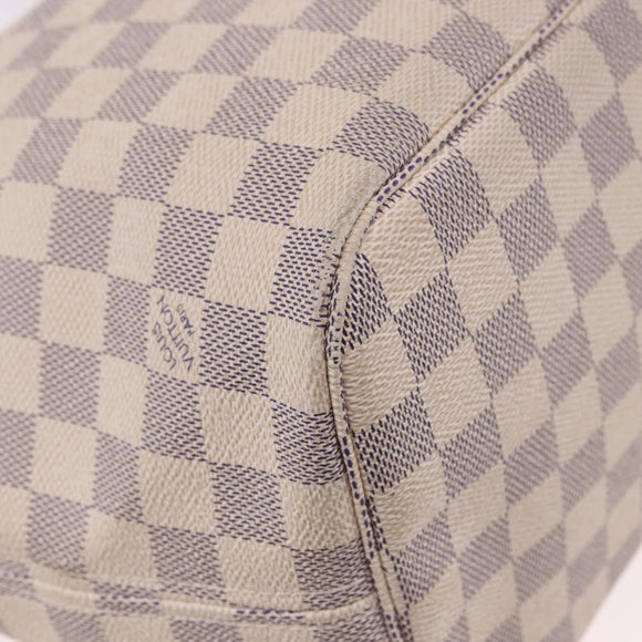 LOUIS VUITTON Damier Azur Neverfull MM Tote Bag N41605 LV Auth 184900