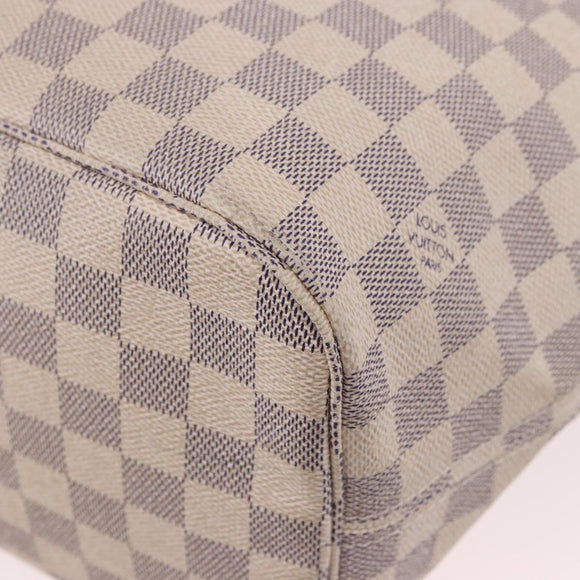 LOUIS VUITTON Damier Azur Neverfull MM Tote Bag N41605 LV Auth 184900