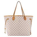 LOUIS VUITTON Damier Azur Neverfull MM Tote Bag N41605 LV Auth 184900-13