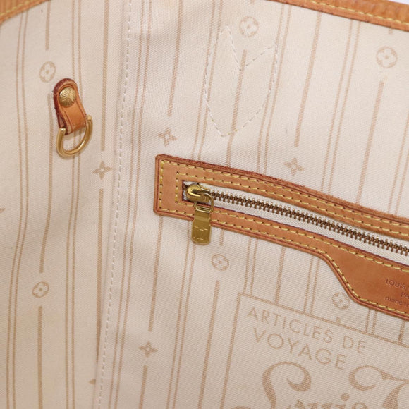 LOUIS VUITTON Damier Azur Neverfull MM Tote Bag N41605 LV Auth 184900