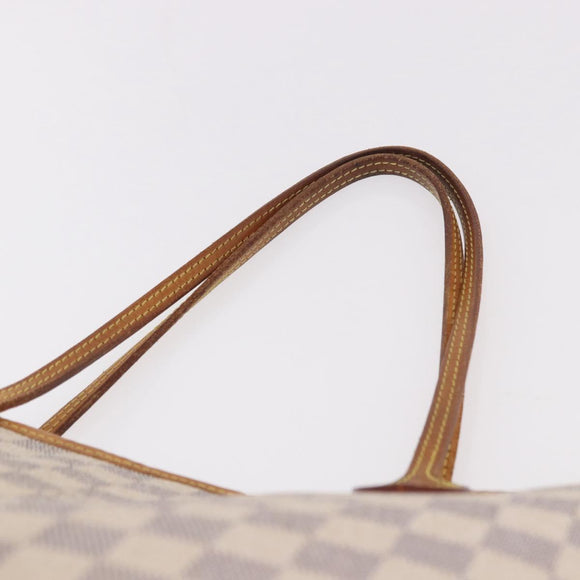 LOUIS VUITTON Damier Azur Neverfull MM Tote Bag N41605 LV Auth 184900