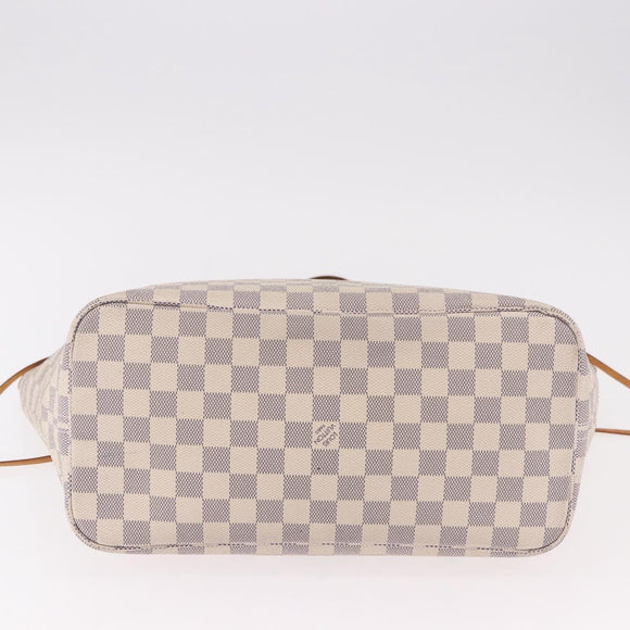 LOUIS VUITTON Damier Azur Neverfull MM Tote Bag N41605 LV Auth 184900