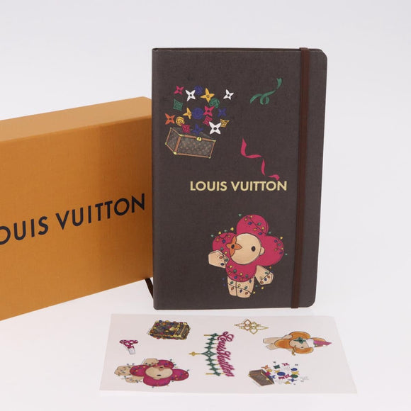 LOUIS VUITTON Monogram Vivienne Notebook MM Jane & Sticker GI1485 Auth 184901M