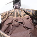 FENDI Zucca Canvas Mamma Baguette Shoulder Bag Black Brown Auth 184903SAM-23