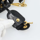 Miu Miu Matelasse Shoulder Bag Leather 2way Black Gold Auth 184904M-9