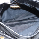 Miu Miu Matelasse Shoulder Bag Leather 2way Black Gold Auth 184904M-10