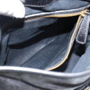 Miu Miu Matelasse Shoulder Bag Leather 2way Black Gold Auth 184904M-26