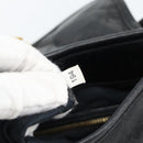 Miu Miu Matelasse Shoulder Bag Leather 2way Black Gold Auth 184904M-11