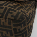 FENDI Zucca Canvas Mamma Baguette Shoulder Bag Black Brown Auth 184905SAM-10