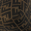 FENDI Zucca Canvas Mamma Baguette Shoulder Bag Black Brown Auth 184905SAM-13