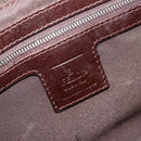 FENDI Zucca Canvas Mamma Baguette Shoulder Bag Black Brown Auth 184905SAM-18