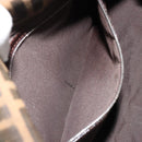 FENDI Zucca Canvas Mamma Baguette Shoulder Bag Black Brown Auth 184905SAM-23
