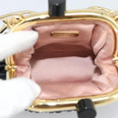 Miu Miu Bell Matelasse Chain Shoulder Bag Leather Black Gold Auth 184906SAM-10