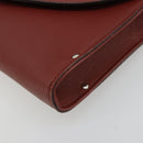 Salvatore Ferragamo Gancini Shoulder Bag Leather Brown Silver Auth 184909A-8