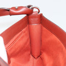 Salvatore Ferragamo Gancini Shoulder Bag Leather Brown Silver Auth 184909A-19