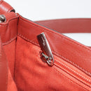 Salvatore Ferragamo Gancini Shoulder Bag Leather Brown Silver Auth 184909A-21