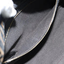 FENDI Zucchino Canvas Chain Mamma Baguette Bag Velor Black Gold Auth 184912-20
