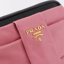 PRADA Ribbon Shoulder Bag Leather Black Gold Auth 184914A-15