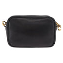 PRADA Ribbon Shoulder Bag Leather Black Gold Auth 184914A-3