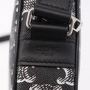 CELINE Macadam Canvas Shoulder Bag PVC Black Silver Auth 184915SAM-14