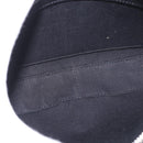 CELINE Macadam Canvas Shoulder Bag PVC Black Silver Auth 184915SAM-17