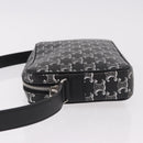 CELINE Macadam Canvas Shoulder Bag PVC Black Silver Auth 184915SAM-5