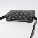 CELINE Macadam Canvas Shoulder Bag PVC Black Silver Auth 184915SAM-6