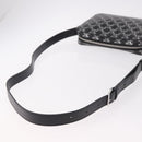 CELINE Macadam Canvas Shoulder Bag PVC Black Silver Auth 184915SAM-7
