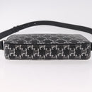 CELINE Macadam Canvas Shoulder Bag PVC Black Silver Auth 184915SAM-9