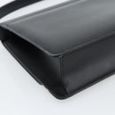 BURBERRY Nova Check Shoulder Bag Leather Black Silver Auth 184916-13