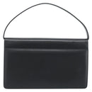 BURBERRY Nova Check Shoulder Bag Leather Black Silver Auth 184916-3
