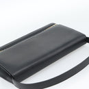 BURBERRY Nova Check Shoulder Bag Leather Black Silver Auth 184916-6